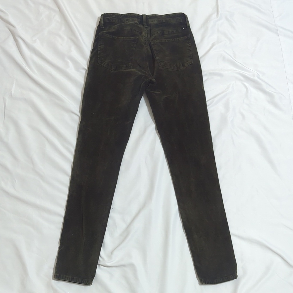 Lucky Brand Brooke Legging Jean, Color Forest Green Velvet Size 2 - Picture 5 of 16